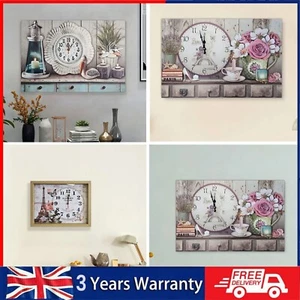 Large Indoor Home Wall Clock Big Art Paint Wall Clock Office - Picture 1 of 32