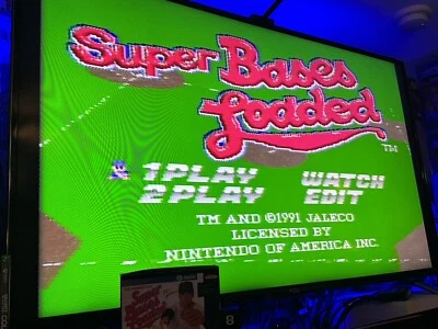 Super Bases Loaded Super Nintendo Game SNES Ryne Sandberg 1991 EUC - Image 1 of 3