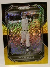LUIS APARICIO #1 /5 BLACK GOLD SHIMMER PRIZM PANINI BASEBALL 2023