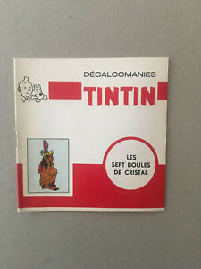 Tintin : Les sept boules de cristal - Décalcomanies années 60' - TBE/NEUF