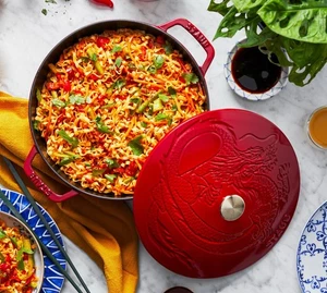 Nuevo Staub Esmaltado 3.75 Qt Hierro Fundido Esencial Horno Francés Dragón Rojo Cereza - Imagen 1 de 8