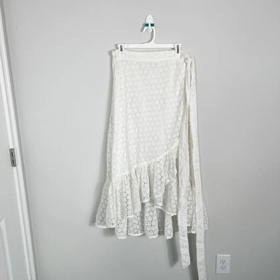 Polo Ralph Lauren отверстие кружева Midi надежном юбка белый женщин размер 14 - Изображение 1 из 4