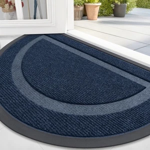 Half Circle Door Mat Indoor Outdoor Entrance Welcome, Waterproof All-Season, ... - Picture 1 of 8