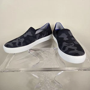 Rothy's The City Slip On Shoes Womens 11 Black Gray Camo Knit Recycled Casual - Picture 1 of 13