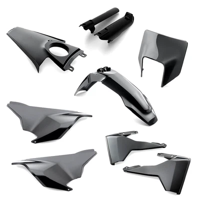 Husqvarna 701 Supermoto 2016-2024 Original OEM BLACK Plastics kit + Fork guards - Image 1 of 4