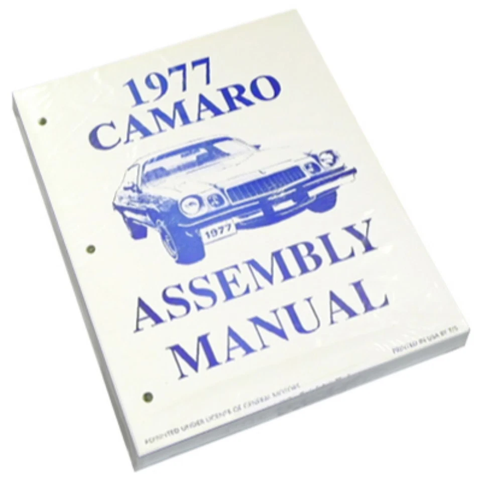 Libro de instrucciones de reconstrucción manual de montaje de fábrica Chevrolet Camaro 1977 Foto 1 de 4