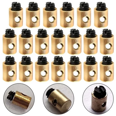 Metal 20Pcs Brake Cable Nipple Screws for Solderless Installation on Bikes - Image 1 of 4
