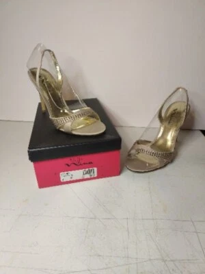 Tacones Touch of Nina Champagne Peeptoe talla 9 nuevos en caja Foto 1 de 4