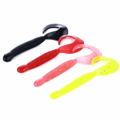 Gummifisch Gummiköder Twister 12 cm Angelset für Forelle Barsch Hecht Zander - Bild 1 von 4