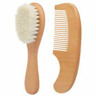 2Pcs/Set Head Massager Bath Brush Wood Comb Baby Hair Brush Baby Care Wooden D