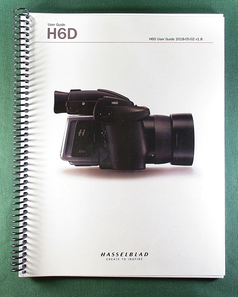 Manual de instrucciones Hasselblad H6D: 200 páginas y cubiertas protectoras a todo color Foto 1 de 1