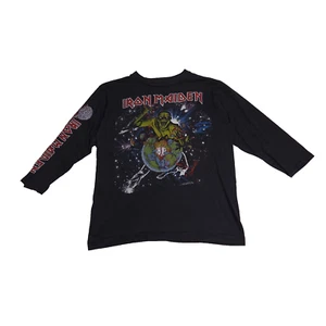 Vintage IRON MAIDEN Concert T-Shirt Tour Shirt 1983 Size M/L World Piece Tour - Picture 1 of 10