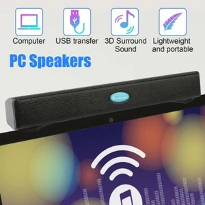 USB Laptop Przenośny głośnik stereo Audio Soundbar Głośnik basowy do R3A4 - Zdjęcie 1 z 12