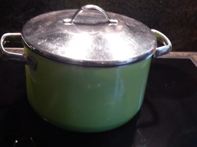 Silit  Silargan Topf mit Deckel emaille grün 24 cm 5-6 Liter Indultion - Bild 1 von 4