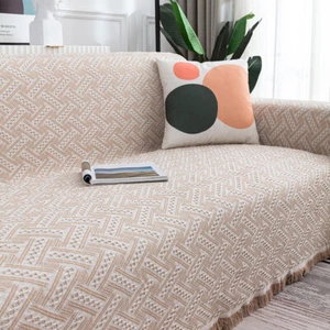 Small-XXX Large Lightweight Pure Cotton White Bed Sofa Throw Blanket Picnic Rug - Bild 1 von 20