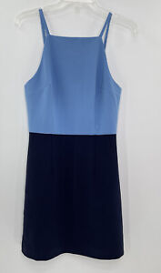NWT French Connection Women's Blue Color-Blocked Mini A-Line Dress Size 4, $148