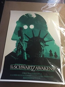 SPACEBALLS THE SCHWARTZ AWAKENS Print Nakatomi LE 18 X 24" Art by Jushua Budich  - Picture 1 of 1