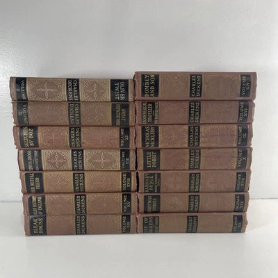 Charles Dickens 1870s Set of 14 Books Cleartype Edition Illustrated Antique Foto 1 de 2