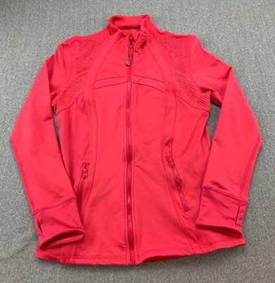 Chaqueta Atlética Mandarina Cremallera Completa Mujer Talla Mediana Rosa Elastizada Correr Yoga Foto 1 de 4