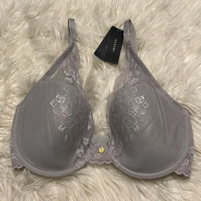 Natori 32DDD Bra Gray Cherry Blossom Underwire Back Closure 721191 NEW $76 - Imagem 1 de 4