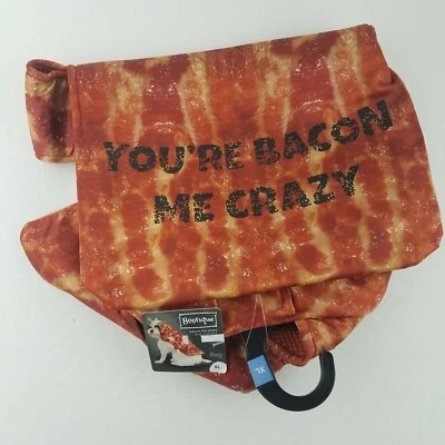 Nuevo Disfraz de Tocino Crujiente Perro Mascota TELA QUE SUENA ARRUGADA XL Extra Grande Foto 1 de 4