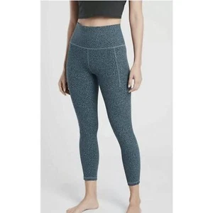 Athleta Salutation Stash II strukturierte enge Leggings blau Gepard 7/8 neu ohne Etikett | Größe - Bild 1 von 11