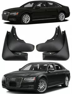 Genuine Front & Rear Splash Guards Mud Flaps Fender For 2011-2017 Audi A8 A8L D4 - Picture 1 of 10