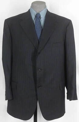NICE NWT GIANLUCA ISAIA HAND_MADE_SUPER_120_SUIT_BLACK_SAPPHIRE_PIN 50-51R 13173 - Image 1 of 4