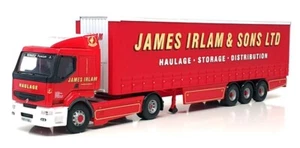 Corgi 1/50 Scale 75606 - Renault Curtainside Truck & Trailer James Irlam - Red - Picture 1 of 6