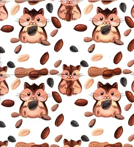 Serviettes en papier hamster gourmand rongeur. Paper napkins hamster food lover - Picture 1 of 1