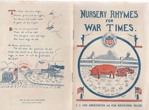 NURSERY RHYMES FOR WAR TIMES. HOPING FOR HOOVER TO RIGHT THINGS. - Picture 1 of 4