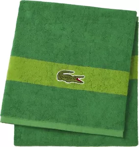 Toalla de baño LACOSTE Big Crocodile verde medidas 30" x 52" - Imagen 1 de 5