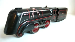 TRAINS JEP "O" LOCO VAPEUR ÉLECTRIQUE /TENDER TÔLE Lg 28cm BON ÉTAT FONCTIONNE - Imagen 1 de 11