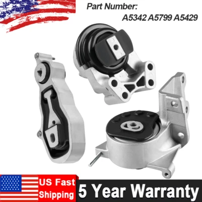3x Engine &Trans Mount Set for 2013-2019 Ford Flex Taurus 3.5L A5342 A5799 A5429 Foto 1 de 4
