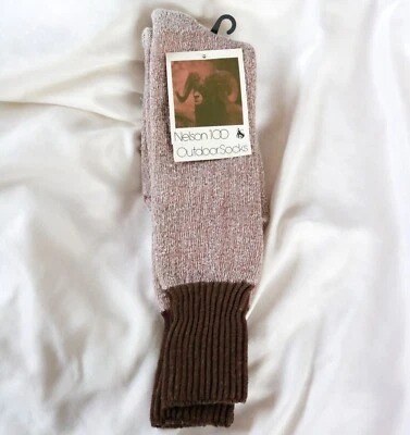 Calcetines Tubo Aislados Exterior Nelson 100 De Colección Hombres 10-13 Marrón Media Pantorrilla NUEVO Foto 1 de 4