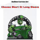 Irish Leprechaun Troll 1930s Green Hot Rod Truck DigiRods Cartoon Car T Shirt
