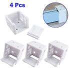 4PC White Blind Brackets Low Profile Box Mounting Bracket Head Track End Cover