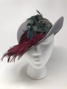 Cappello Derby Vintage George W. Bollman Co Donna Grigio Doeskin 100% Lana Feltro - Foto 1 di 10