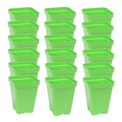 SUNPACK 3.3" x 3.3" Semilla Inicio Cuadrado Inserto Maceta, Verde, 4" (Pack de 18) Foto 1 de 3