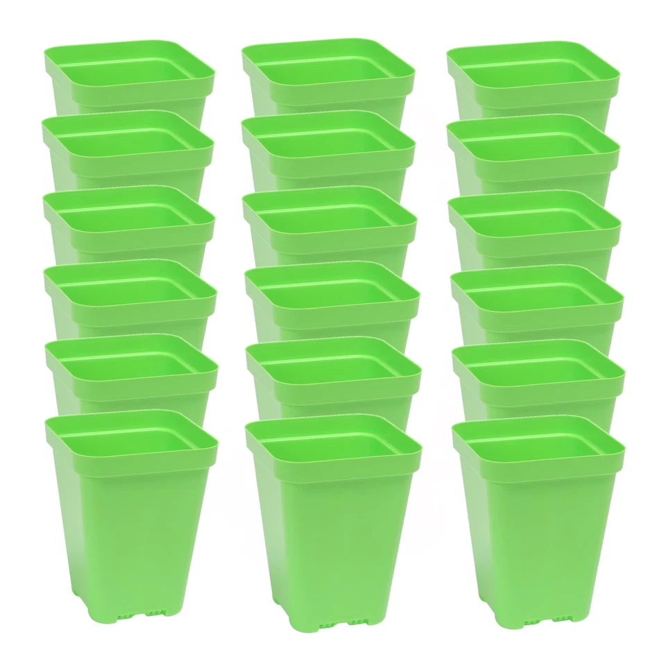 SUNPACK 3.3" x 3.3" Semilla Inicio Cuadrado Inserto Maceta, Verde, 4" (Pack de 18) Foto 1 de 3