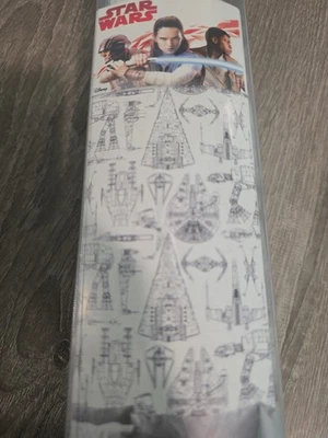 RoomMates RMK11036WP 星球大战蓝图黑白去皮贴壁纸 — 第 1/3 张图片