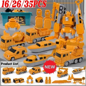 Magnetic Transform Engineering Car Assembled Toys,Toy ConstructionVehicles - Picture 1 of 18