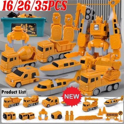 Magnetic Transform Engineering Car Assembled Toys,Toy ConstructionVehicles - Image 1 of 4