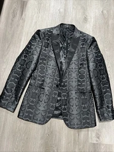 Express Herren Schlangenleder Muster Blazer Smal Extra Slim 36 Brustumfang Neu Ohne Etikett - Bild 1 von 15