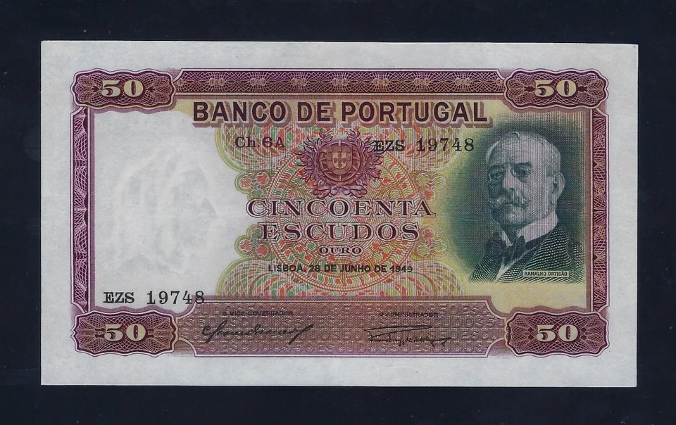 PORTUGAL  50 Escudos 1949 P-154  XF++ - Image 1 of 2