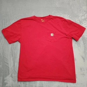 Carhartt Shirt Mens XXL Red Original Fit Crewneck Short Sleeve Pocket Work TEE - Picture 1 of 8