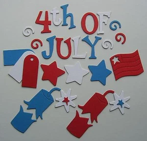 4. *4. JULI* Spanplatten Buchstaben & gestanzte Verzierungen Kit - Bild 1 von 1