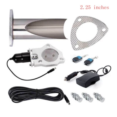 2.25'' Stainless Electric Exhaust Cutout Valve Cut Out Pipe Kit Remote Control - Image 1 of 4