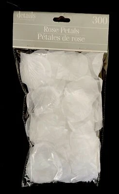 Valentine Anniversary & Wedding Celebration White Silk Rose Petals Package (300) - Image 1 of 4