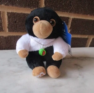 Build A Bear Mini Niffler Bird 6" Black/ White Dumbledore-Pumpkin Charm Necklace - Picture 1 of 5